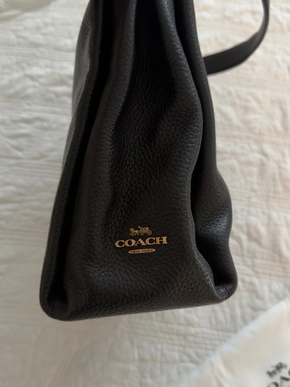 Coach Shay Black Pebbled Leather Bag 💼 - Picture 5 of 6